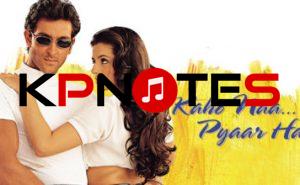 Kaho Naa Pyaar Hai piano notes