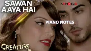 Sawan Aaya Hai piano notes Flute notes for Sawan Aaya Hai Harmonium notes for Sawan Aaya Hai Romantic Hindi piano notes