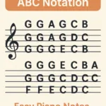Happy Birthday ABC notation piano notes for kids – no sheet music, beginner-friendly nursery rhyme