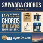 saiyaara chords,saiyaara guitar chords, saiyaara title song chords, saiyaara song chords, saiyaara chords with lyrics